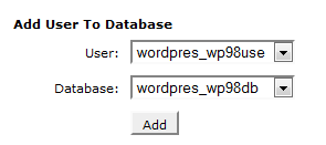 add user to database in cpanel